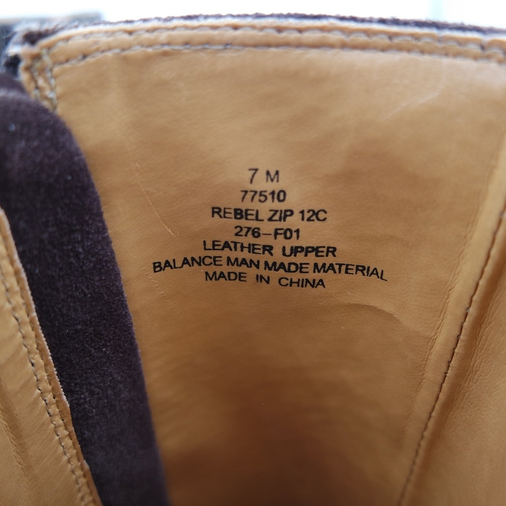 Vintage 2001 Frye Rebel Zip Platform Y2K Womens Dark Brown Suede Tall Boots 7M - Picture 11 of 16